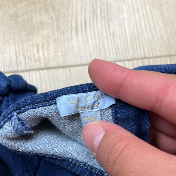 Gucci Short-Sleeve Denim Dress, Girls' 18 - 24 months - Picture 4 of 6